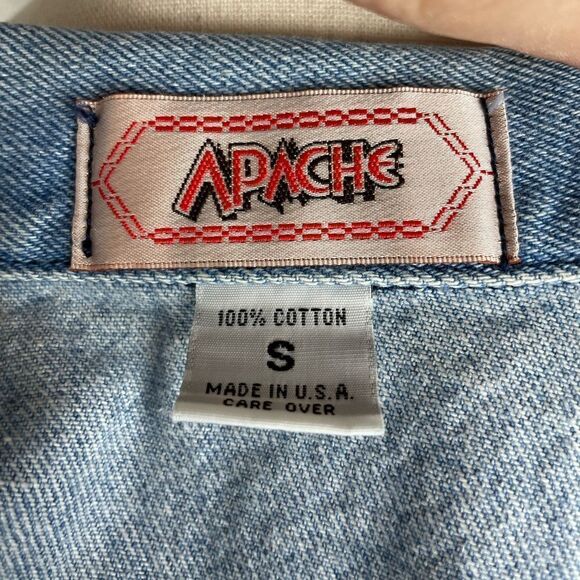 Vintage Apache Cropped Denim Jacket Size S EUC - Picture 5 of 5
